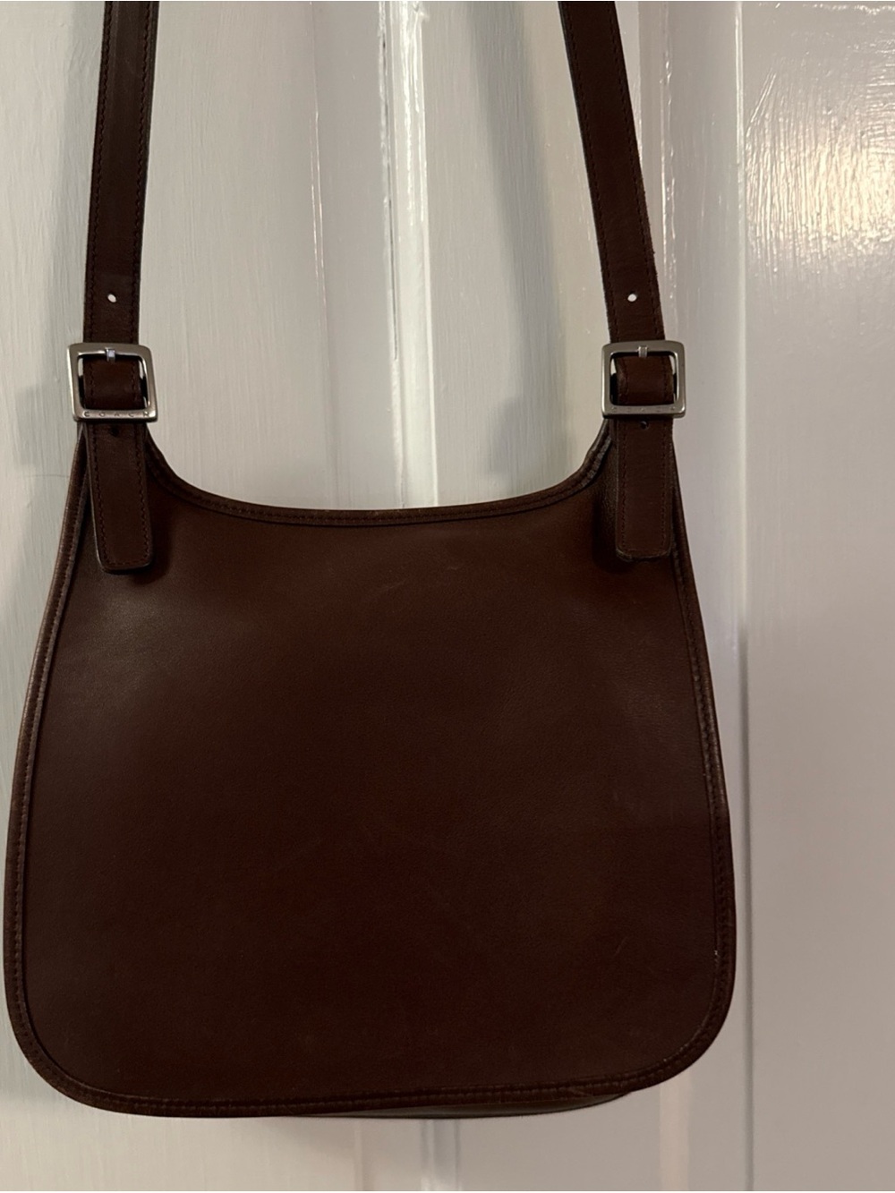 Coach Brown Leather Hippy Saddle Crossbody Bag